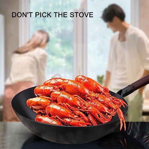 Wok de Hierro Chino Tradicional 30 cm miniatura 3