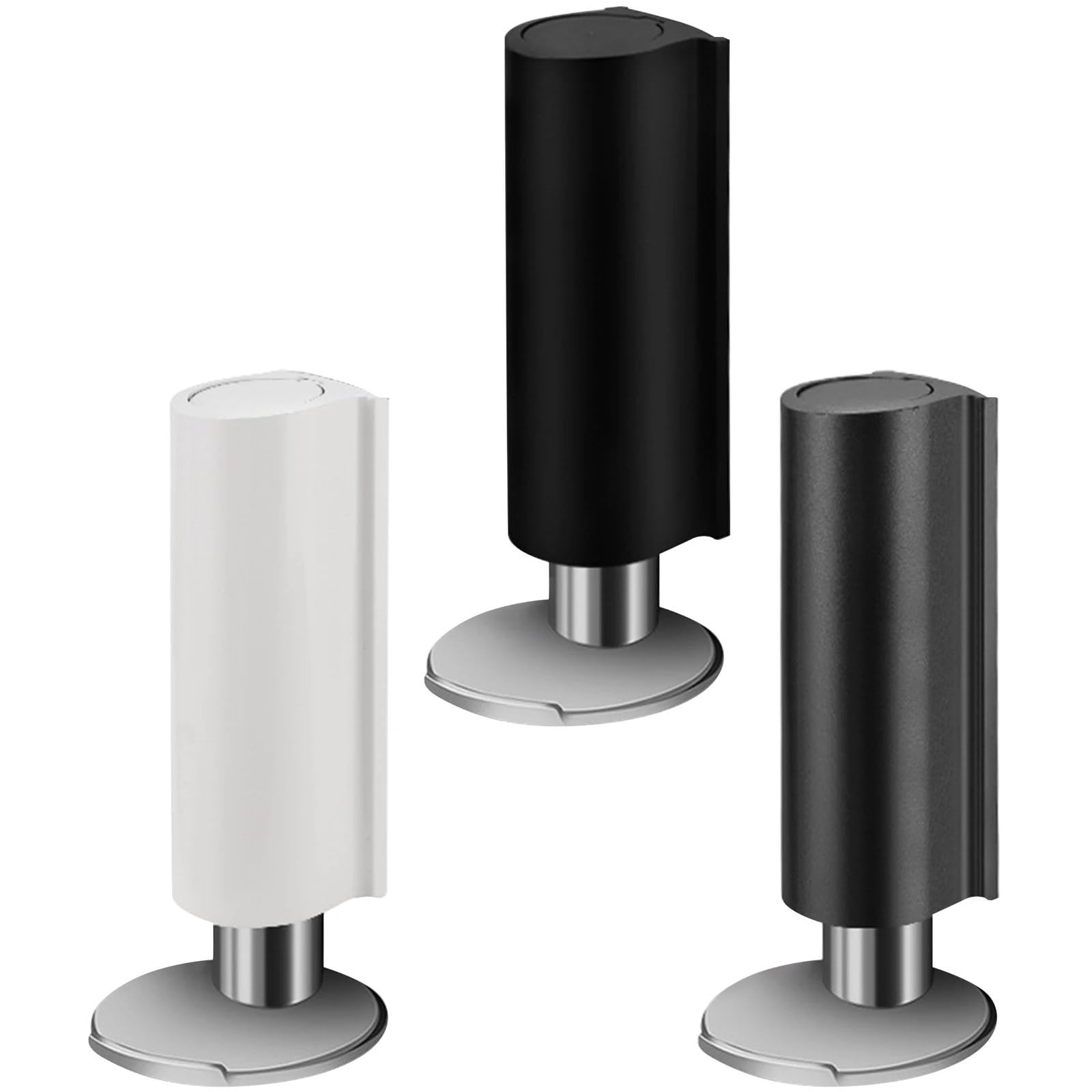 1pcs Magnetic Door Stopper Stainless Steel Door Stop No Drilling Mount Floor(Gray)