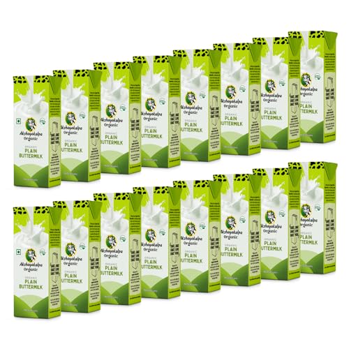Image of Akshayakalpa Organic Buttermilk Plain - Pack of 16 (200ml)
