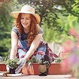 Relaxdays antik, Gusseisen, Fadenhalter mit Schere & Pflanzschnur, Garten Deko, Dunkelbraun Schnurhalter, - 4