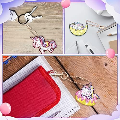 MATHARAGO Diamond Painting Kits - 5D Big Gems - Unicorn Diamond Painting Keychains - Arts and Crafts for Kids Ages 6-8-12 - Diamond Art Keychains Stickers for Girls Gifts Party Ideas 5 51zn8Fj6ToL. AC