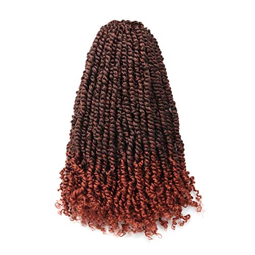 Toyotress Tiana Passion Twist Hair - 20 inch 6 Pcs Pre-twisted Crochet Braids Ombre Orange, Synthetic Braiding Hair Extension ( 20 Inch, T350)