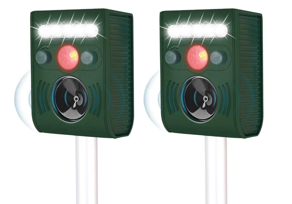 Repellente dissuasore ultrasuoni uccelli pipistrelli gatti - a pile o 220 volt e