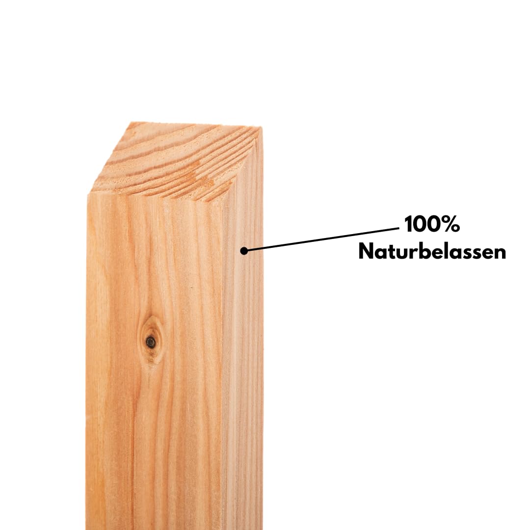 Mega Holz Zaunlatten Paket " Sylt" 10 Stück aus Lärchenholz 80 cm Höhe Zaun Brett Zaunbrett Gartenzau Holzzaun