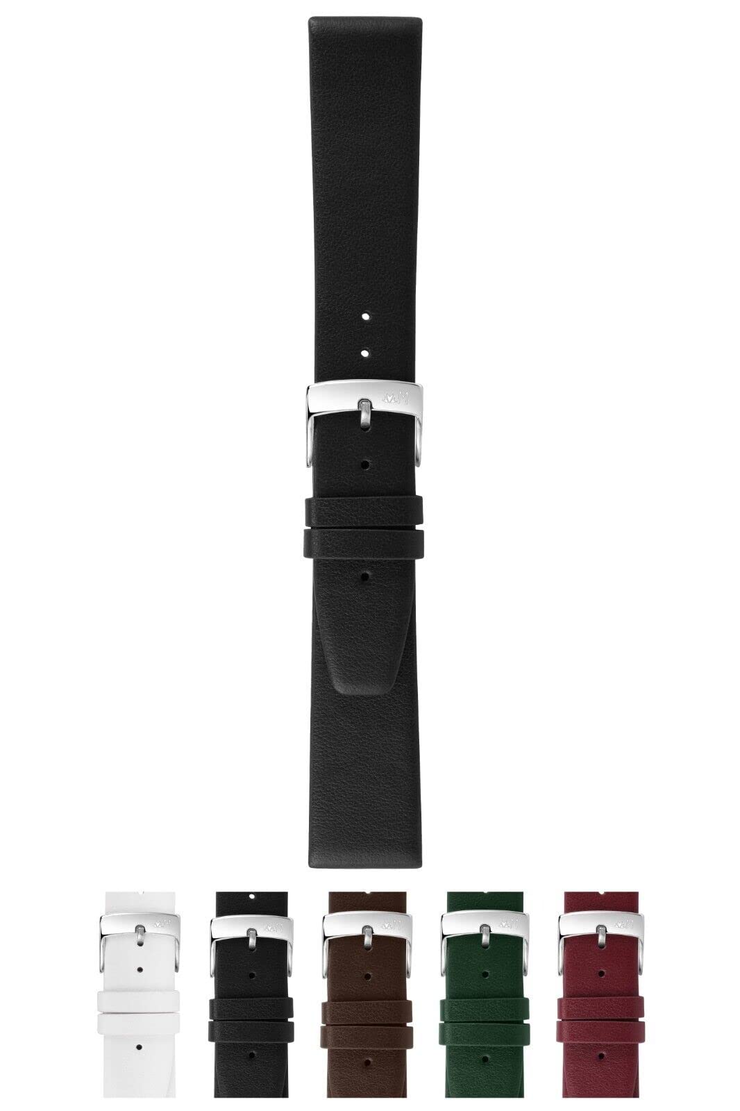 Morellato Fuji Recycled Fruit Fiber Watch Strap - Black - 20mm - Chrome-plated Stainless Steel Buckle - SAVE THE NATURE Collection