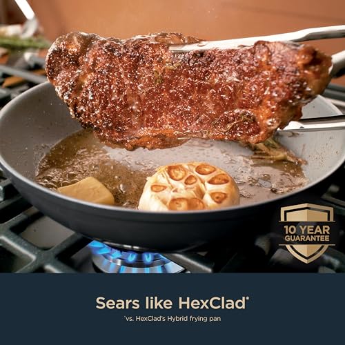 Ninja Ceramic Pro 10-Piece Cookware Set, Non-Stick Pots & Pans Set with Glass Lids, PTFE Free, Ceramic Coated, Oven Safe, All Stovetops & Induction Compatible, Black, CW39010BK - Image 7