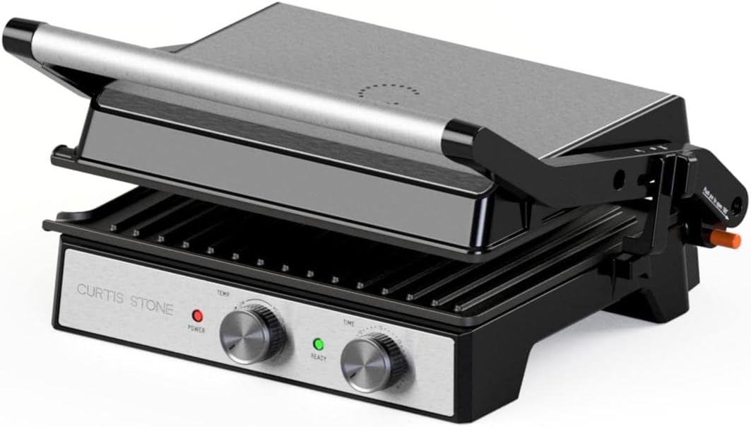 Curtis Stone Dura-Pan Contact Indoor Panini Sandwich Grill, closed view