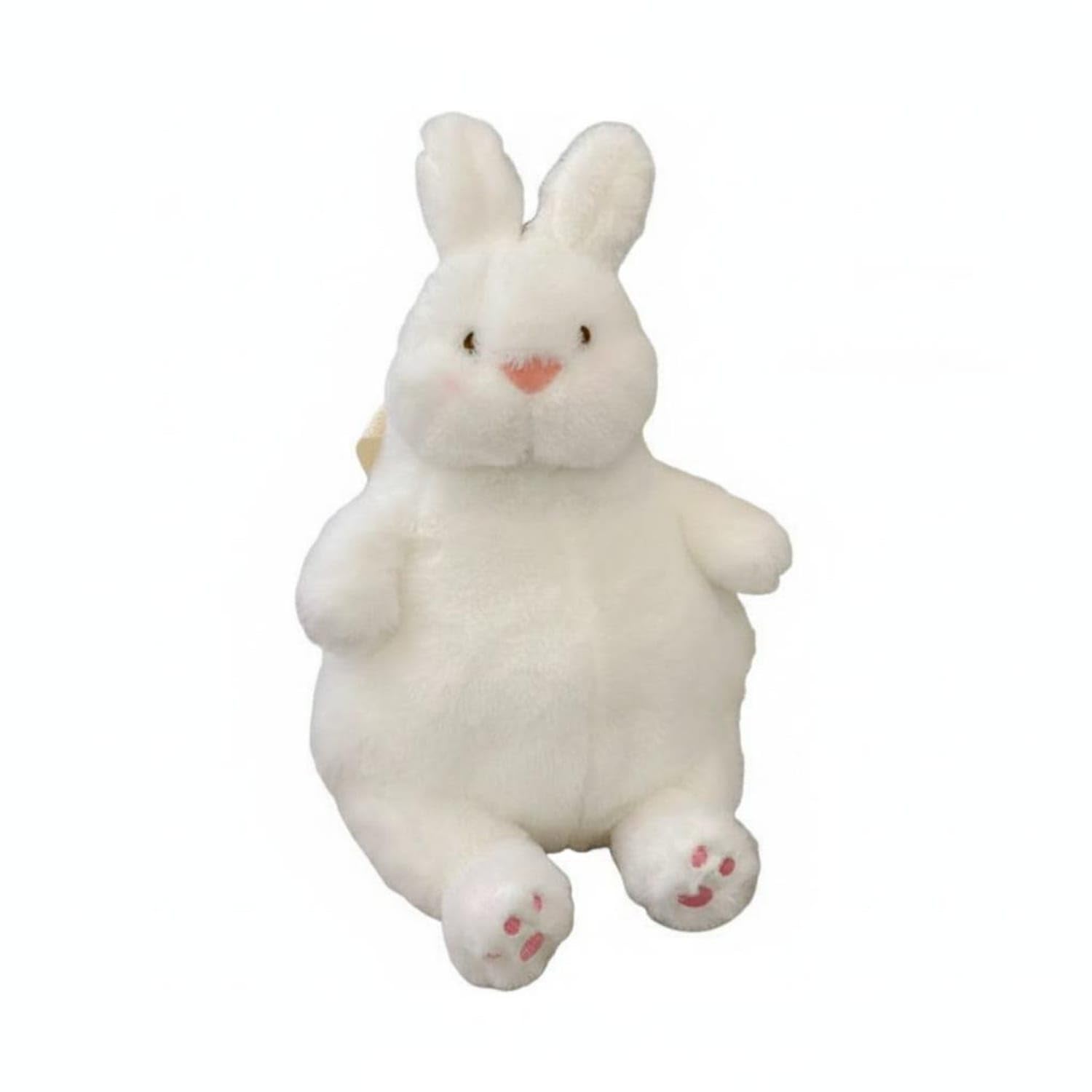 Soft Stuffed Creature Backpack Cuddly Plush Creature Bookbag Padded Plush Backpack Rounded, Rabbit-image-49