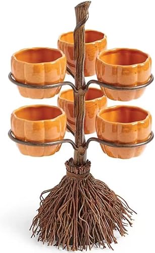 Cuenco para dulces de Halloween, soporte para aperitivos de calabaza de Halloween, soporte para bandejas plegables, cuencos de calabaza de Halloween