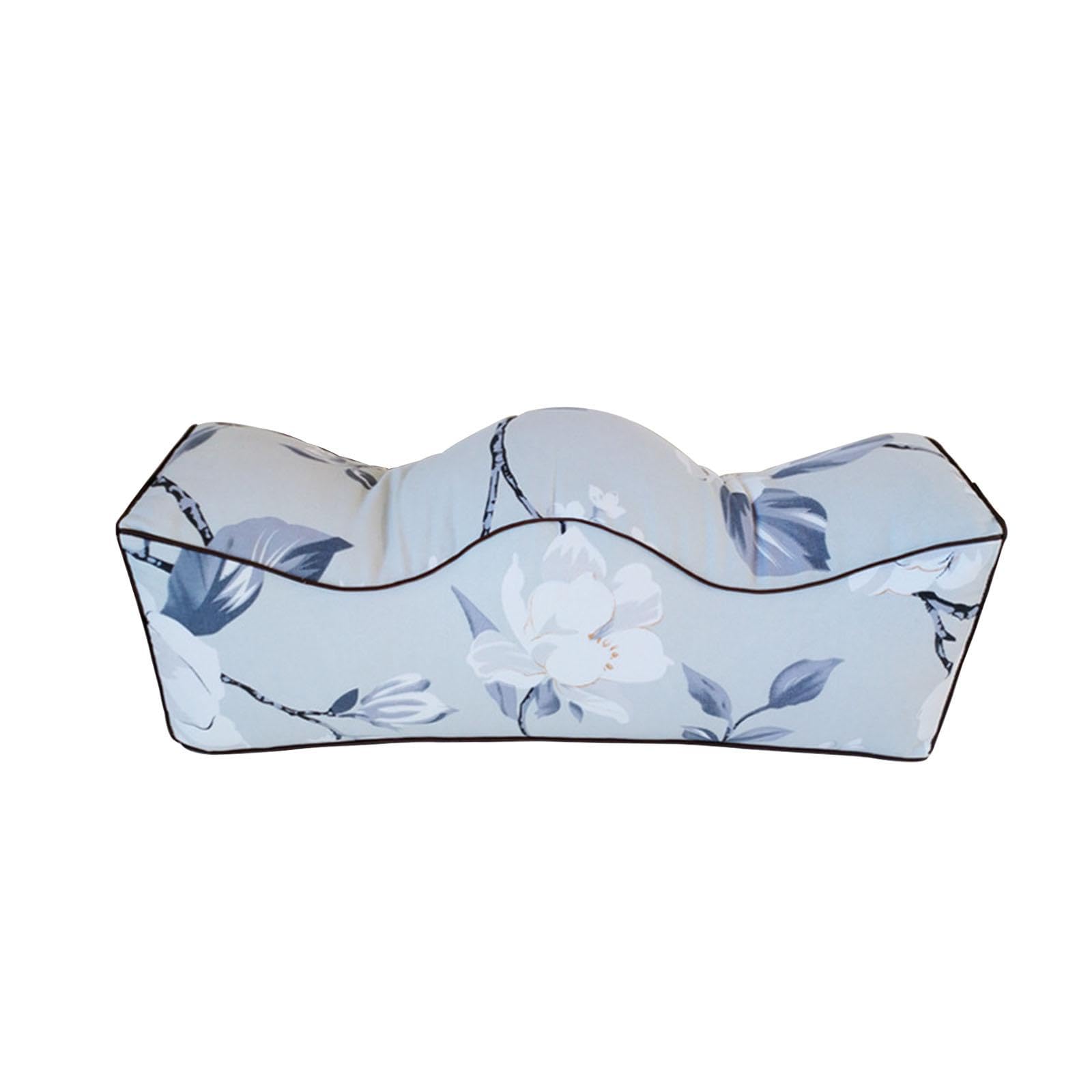 Almohada Elevadora de Piernas Almohada Ortopédica para Piernas Cojín para Pies Almohadilla de de Pierna Relleno Firme y Funda Lavable, Azul, Individual