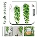 Fake Hanging Plants Vines(4pcs)for Room Decor, Artificial Ivy Greenery Garlands for Home Bedroom Living Aesthetic Kitchen Office Wall Patio Bookshelf,Indoor,Outdoor Farmhouse Decorations(No Basket)