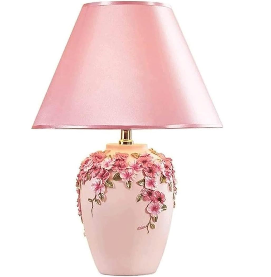 Lampada da Tavolo Lampade Luce Comodino Incisione Resina Dipinto a Mano Comodino Scrivania Arte Protezione Occhi (Colore: Telecomando S