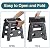 Flottian 13" Folding Step Stool for Adults and Kids Holds Up to 300 lbs ,Non-Slip Folding Stools with Handle, Compact Plastic Foldable Step Stool for Bathroom,Bedroom, Kitchen Gray,2PC