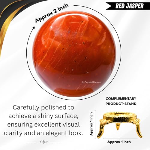 Image of Certified Red Jasper Crystal Ball for Meditation