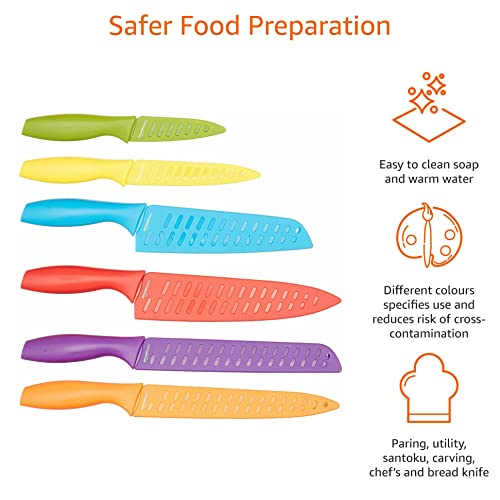 Amazon-Basics-12-Piece-coloured-Knife-Set