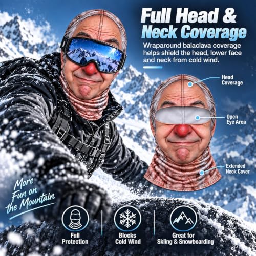 Motorcycle Balaclava Face Mask Men Women 3D Print Funny Realistic Ski Masks - image 2
