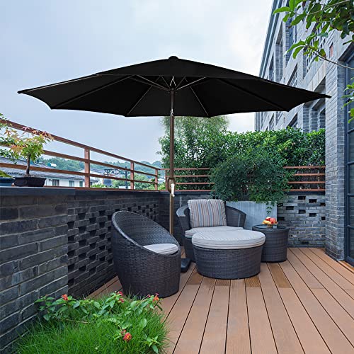 blissun 939 outdoor patio umbrella outdoor table umbrella yard umbrella market umbrella with 8 sturdy ribs push button tilt and crank