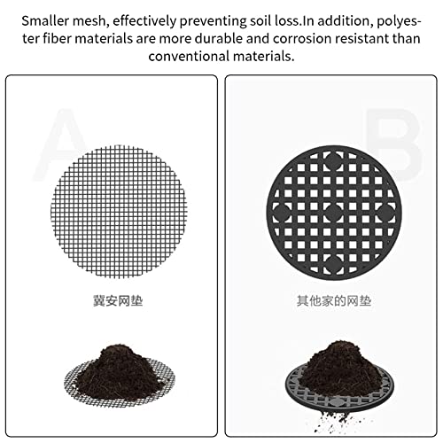 Bloempot mesh 50 stuks tuindrainage mesh 2/4 inch kunststof bloempot gat mesh pad, bonsai rooster connector voor… - Image 7
