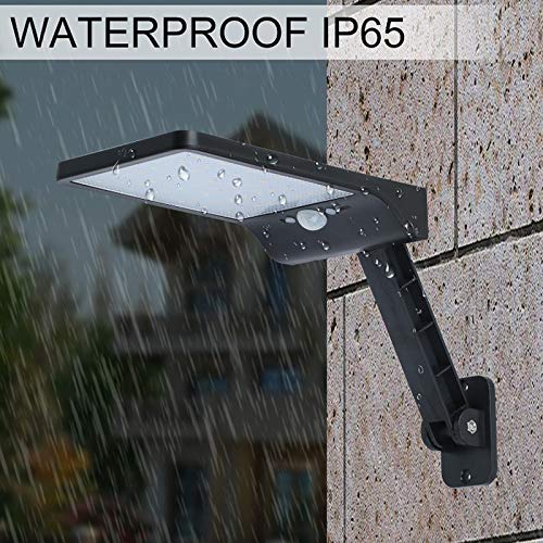 TOPmontain Refletor Luminária Solar,48 LED Luz Solar com Controle Remoto 3 Modos PIR Motion Sensor I