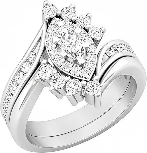 Personalized Engagement Rings 925 Sterling Silver 1-3ct Marquise Cut Moissanite Diamond Ring D Color Size 3 to 15 for Women