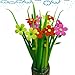 BUOP 24-Count [12+12] Bouquet of Lemna minor Assorted Color Flower Pen, Novelty Design Flower Arrangement Style Extra Fine Gel Pen of Grass and Lemna minor