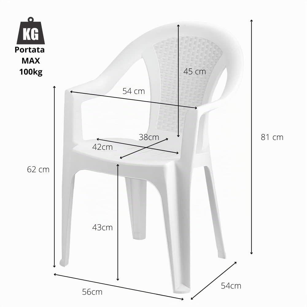 Tomaino - Ensemble de Chaises de Jardin Empilables Effet Rotin en Plastique pour l'Extérieur - 4 Pièces (Anthracite)