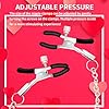 Generic Nipple Clamps with Chain, Adjustable Pressure Nipple Clamps Pinch for Women Men with Storage Bag, Non-Piercing Nipple Clips Body Jewelry Naughty Funny Gifts for Her #3