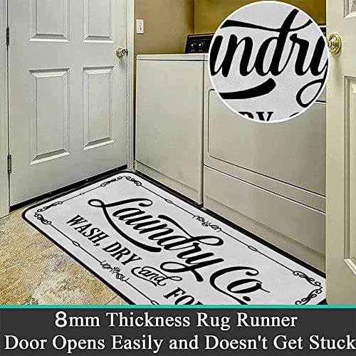 Laundry Room Mat Area Rug Runner Non Slip Soft Laundry Mats Farmhouse Kitchen Floor Mat Mudroom Bathroom Laundry Room Decor 20 X 48 Inch Grey #TOP5