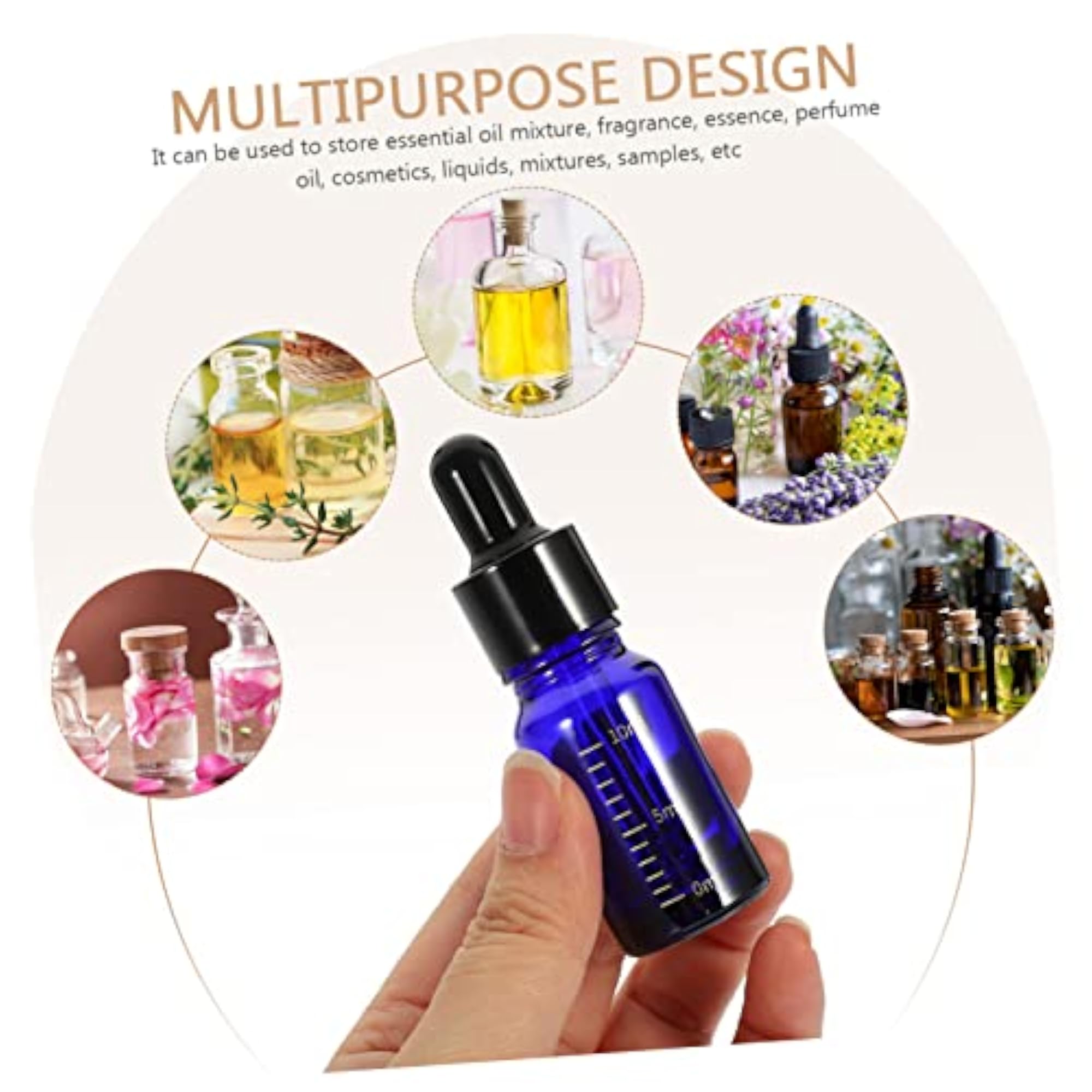 6pcs Apothecary Glass Dropper Bottles for Travel