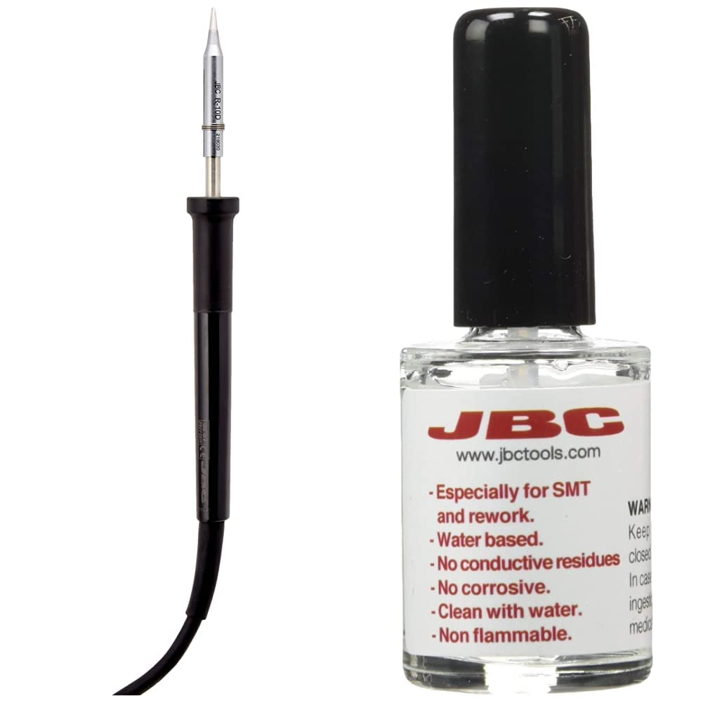 Jbc Soldering Sl 3302040St - Soldador elec lapiz 025w cab.tripolar 30st jbc & 0046565 Flux Fl-15 Reparador De Circuitos