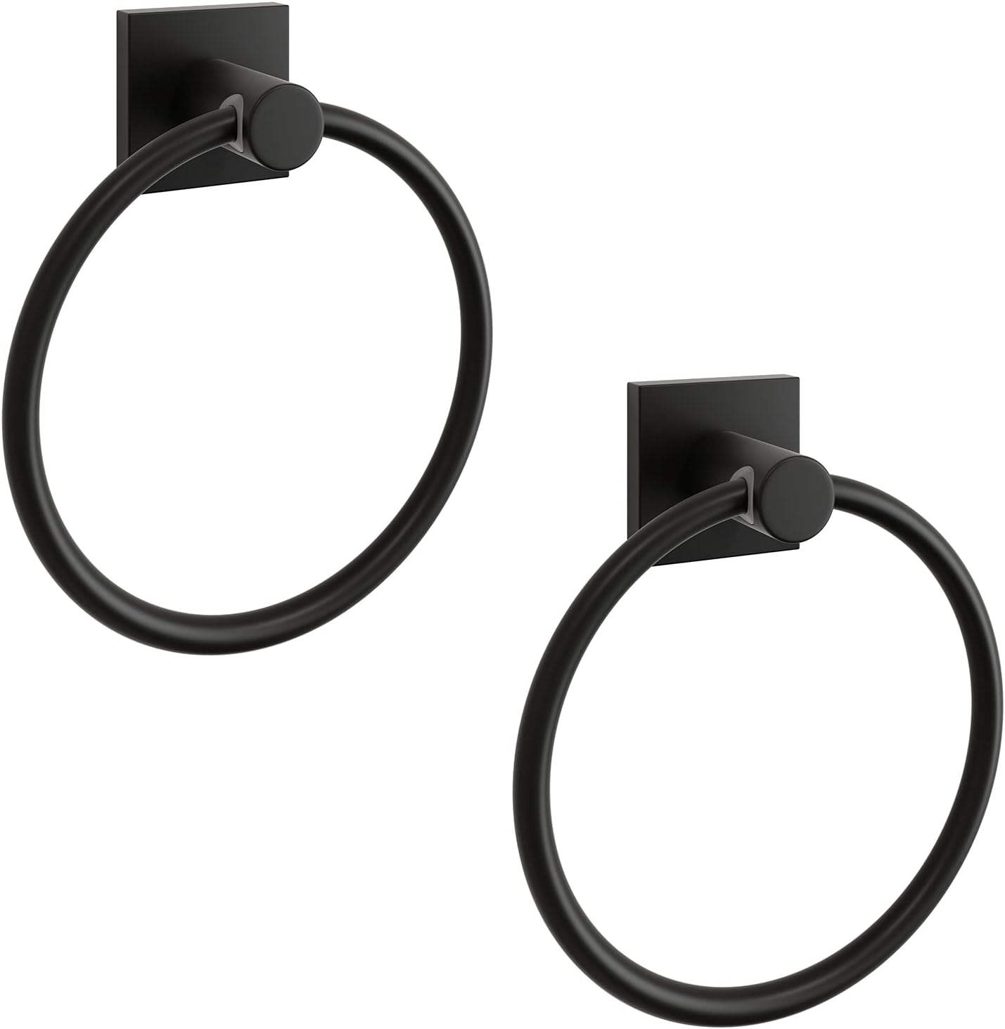 BGL Towel Ring Black Matte Modern Hand Towel Ring 2 Packs