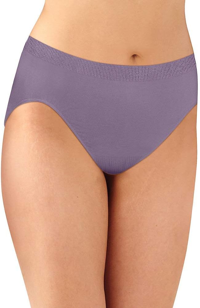 Women's Seamless Hi-cut Panty, Comfort Revolution Microfiber Brief, Full Coverage Underwear