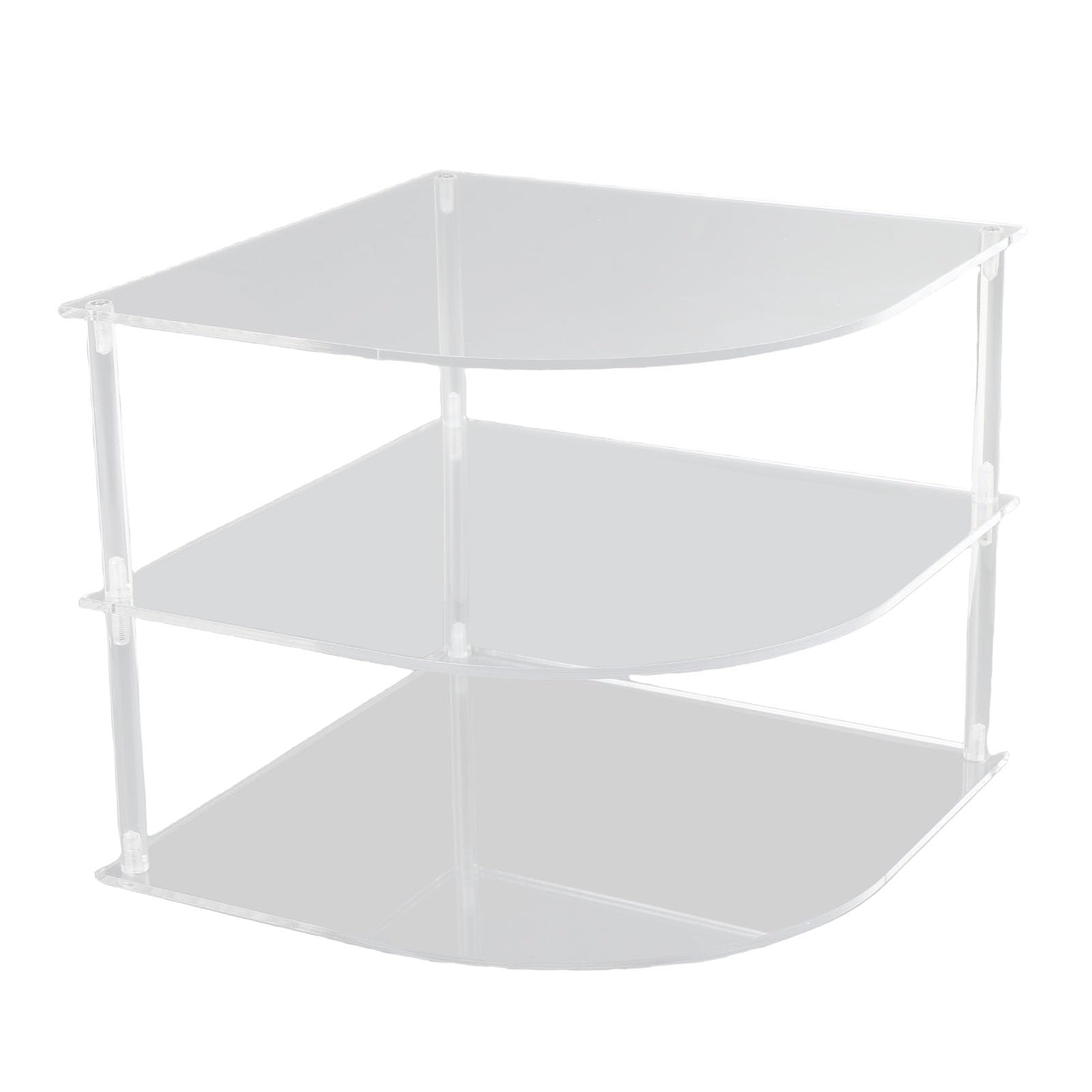 Annadue Porte-Assiettes d'angle en Acrylique à 3 Niveaux pour Cuisine