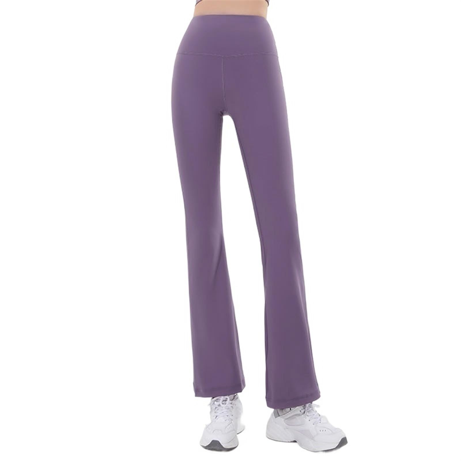 Leggings Donna Leggings Svasati Pantaloni da Yoga Pantaloni a Gamba Larga a Vita Alta da Donna Pantaloni Sportivi da Palestra Neri Pantaloni Svasati Taglie Forti(YG-2,M)