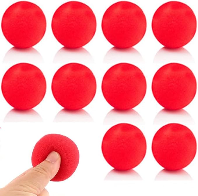 Magic Sponge Balls, FaJoek 10 Pieces 4.5 cm Red Sponge Balls, Magic