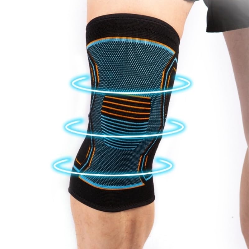 Men's Breathable Nylon Knitted Knee Pads For Sports Cycling Women's Fitness Equipment