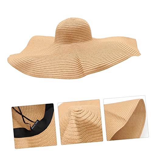 Chapeau Bob Large Bord Évite Coups de Soleil Pliable Orange UV - 4