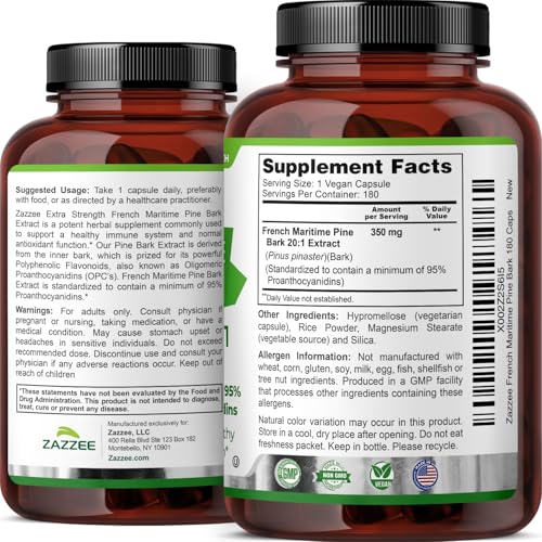 Zazzee Extra Strength French Maritime Pine Bark Extract