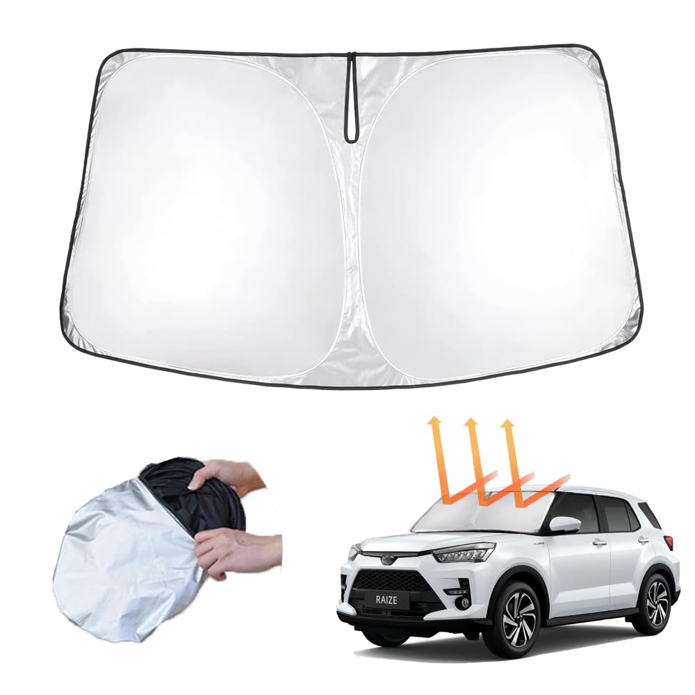 KASUARTFit Windshield Sun Shade for RAIZE 2020-2023 Car Sunshade Foldable Sun Visor Protector Blocks UV Rays Sun Heat Protection(RAIZE 2020-2023)