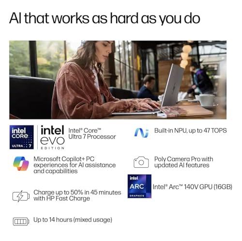 Image of HP OmniBook 7 Flip (Next Gen Envy X360) Copilot+ 2-in-1 Laptop 16 inch 2K Touch | Intel Ultra 7-258V, 32GB LPDDR5X, 1TB SSD, Arc 140V GPU (16GB), Active Pen, Thunderbolt 4, WiFi 7, IR Webcam, Win11Pro