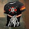 Casual Comfortable Sporty Crew Neck Short Sleeve T-Shirt for Men in European and German Print, black, 3XL #2