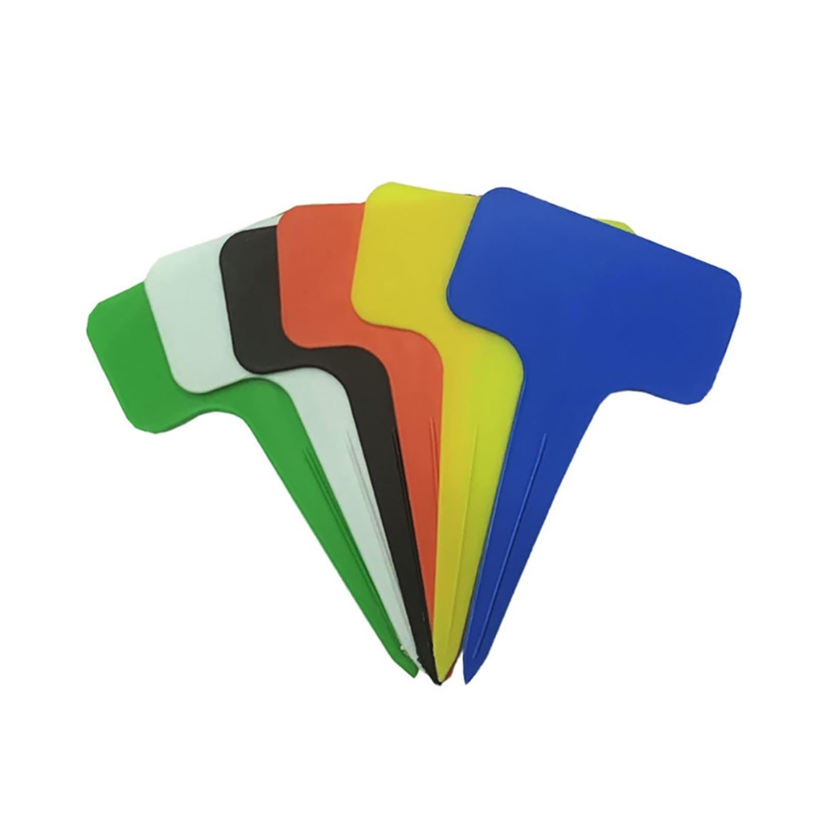 12 plastikowych etykiet na rośliny typu T | Wielokolorowe opakowanie 12 sztuk, 10x6 cm, wytrzymałe, wodoodporne, do markerów ogrodowych(White)