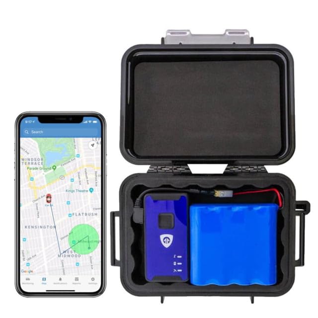 Brickhouse Security GPS Car Tracker – Hidden Tracker for Vehicles – Long Lasting Battery 140-Day LTE GPS Tracking Device for Vehicles with Magnetic Case & Extended Battery – Subscription Required