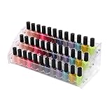 3 Tiers Acrylic Display Stands for Essential Oils Organizer Lipstick Nail Polishes Makeup Storage Retail Store Display Case Brochure Holder Space Saver Agentia Container Exhibition Sample Show Dresser