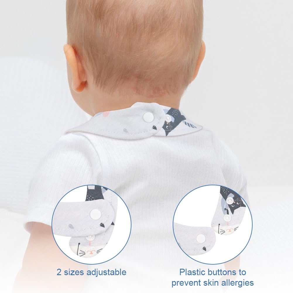 Vicloon Baby Bandana Dribble Bibs, 8 Pack Teething Bib Set - Image 4
