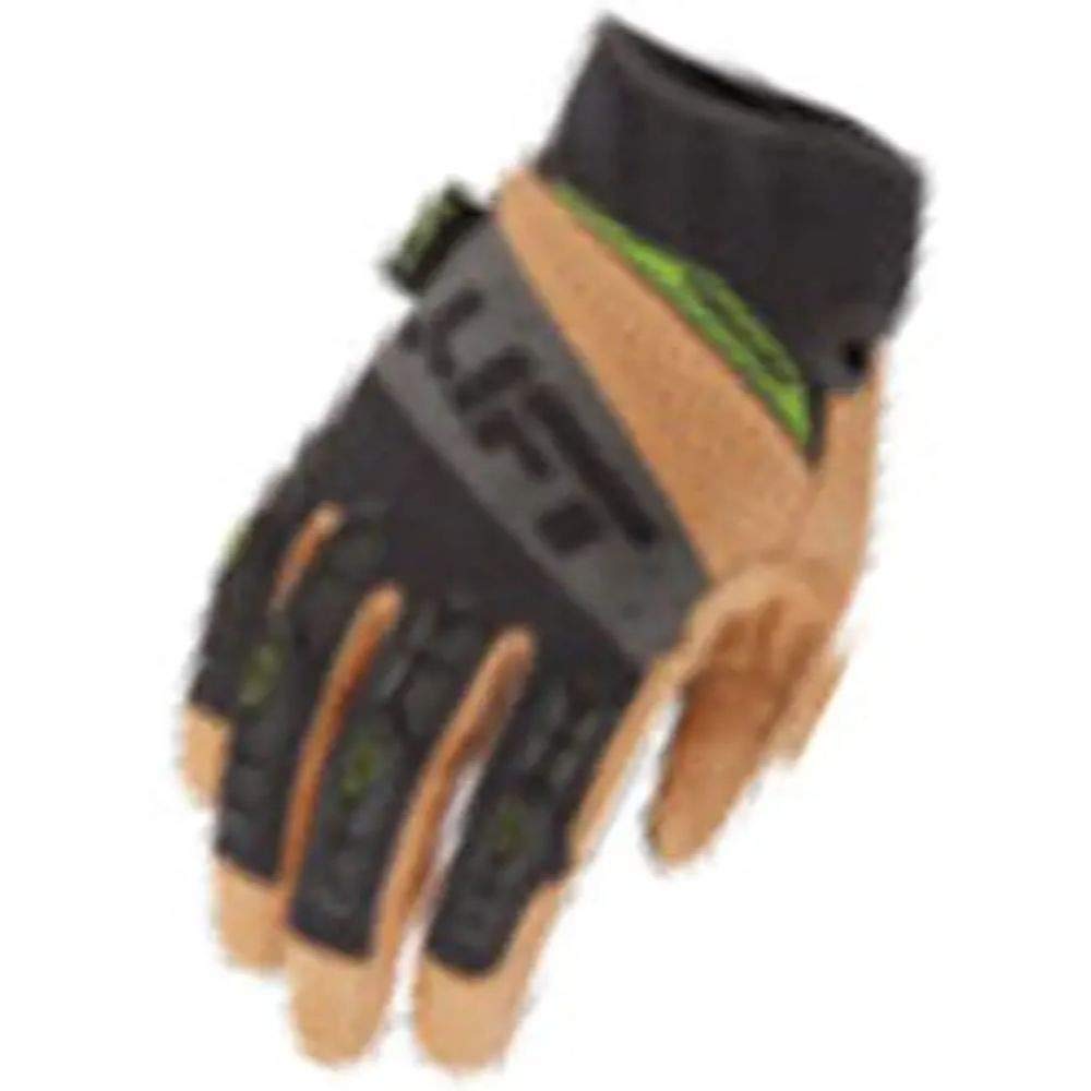 LIFT Safety Tacker Work Gloves | Durable Synthetic Leather Palm | Breathable 2-Way Stretch Back | Brown/Black | Large