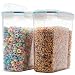 Komax Biokips Original Airtight Cereal Container (2 Pack) | 16.9 Cups 135 Ounce | Airtight Food Storage Containers - BPA-Free Cereal Dispenser | Flour, Sugar, Dry Food Storage Containers with Lids