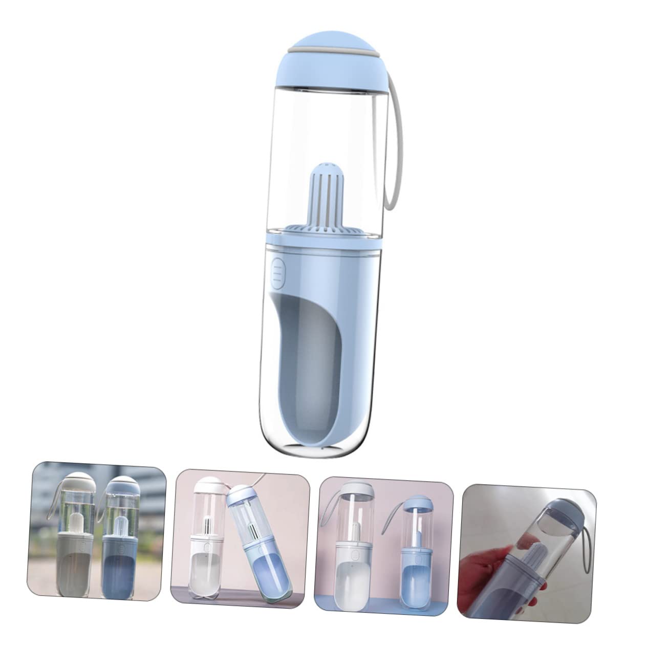 POPETPOP Borraccia per Cani da Viaggio 330ml, Design Antigoccia, Apertura Ampia, Dosatore Portatile per Uscite e Passeggiate