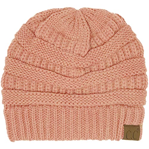Image of Hatsandscarf CC Exclusives Solid Color Beanie Tail Hat for Adult (MB-20A)