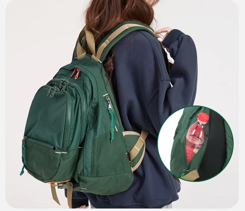DORIS&JACKY UNISEX Campus Backpack Large Capacity Travel Casual Daypack For Women (Large-Green)2